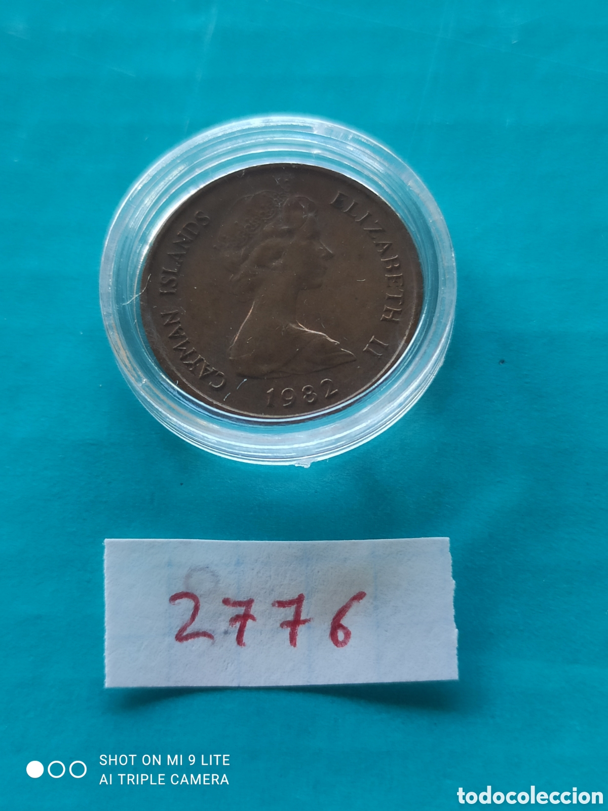 Monedas antiguas de Am&eacute;rica: 1 c&eacute;ntimo islas Caim&aacute;n a&ntilde;o 1982