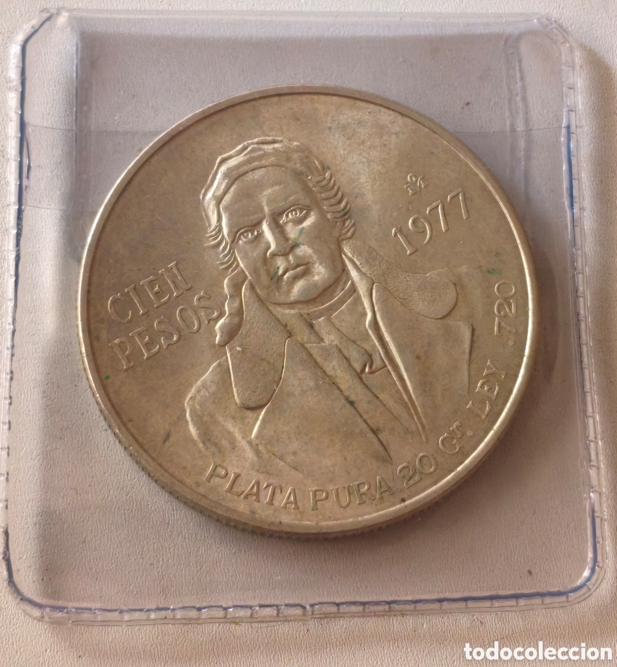 Alte M&uuml;nzen aus Amerika: 100 PESOS MEXICANOS PLATA 1977