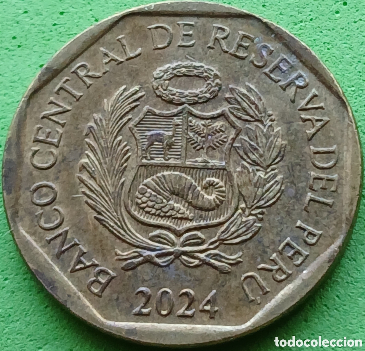 Monedas antiguas de Am&eacute;rica: Per&uacute; 20 c&eacute;ntimos 2024 km#306.4 poco com&uacute;n