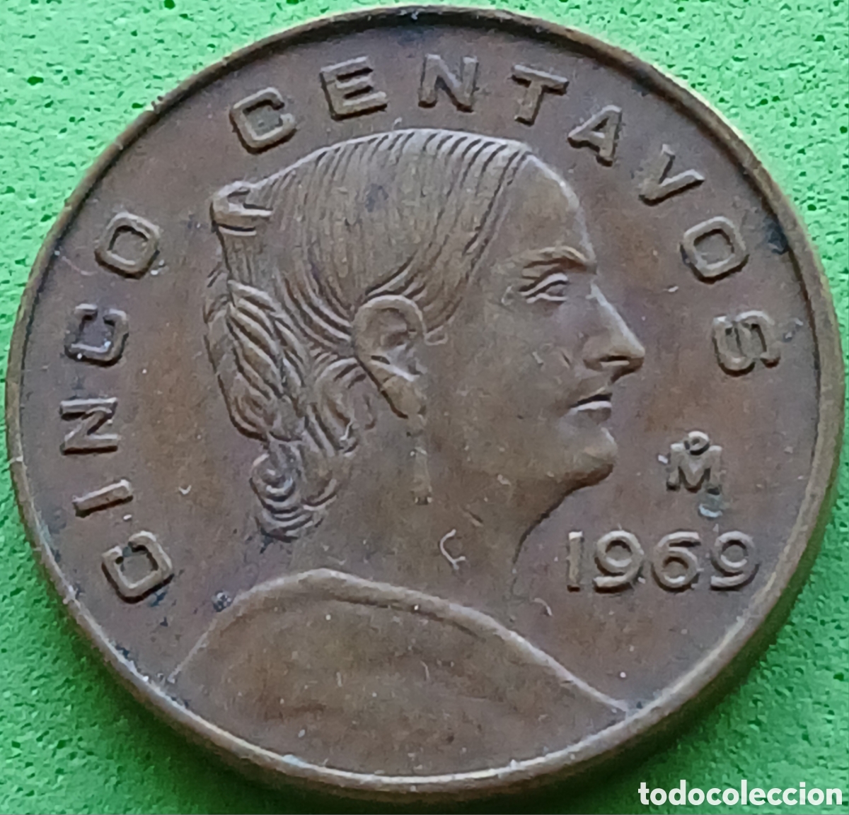 Monedas antiguas de Am&eacute;rica: M&eacute;xico 5 centavos 1969 km#426