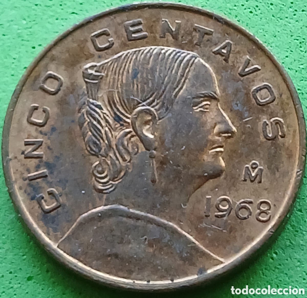 Monedas antiguas de Am&eacute;rica: M&eacute;xico 5 centavos 1968 km#426