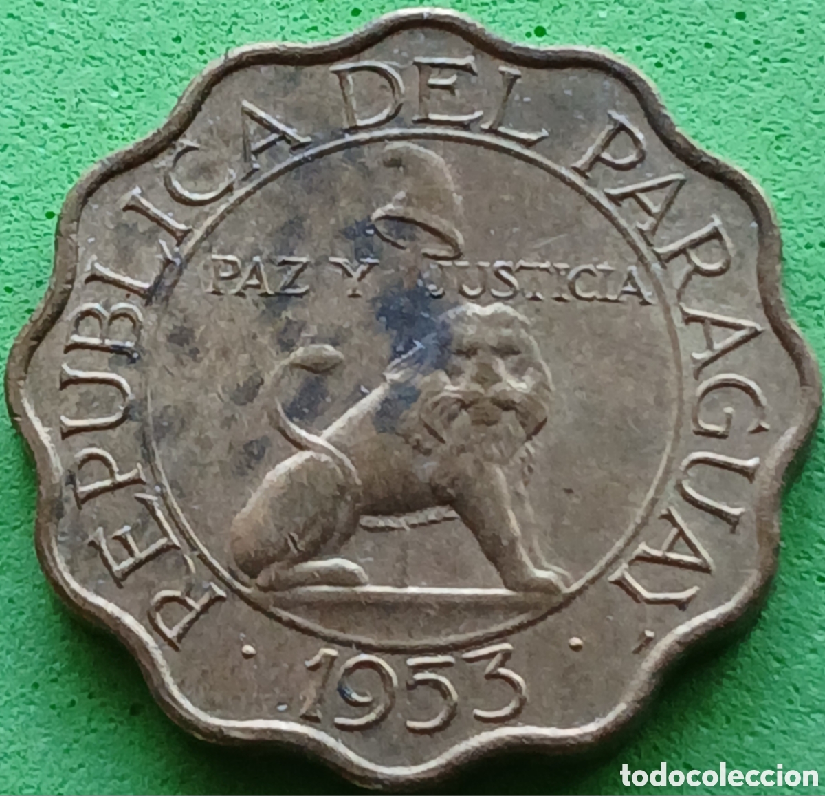 Monedas antiguas de Am&eacute;rica: Paraguay 25 c&eacute;ntimos 1953 km#27