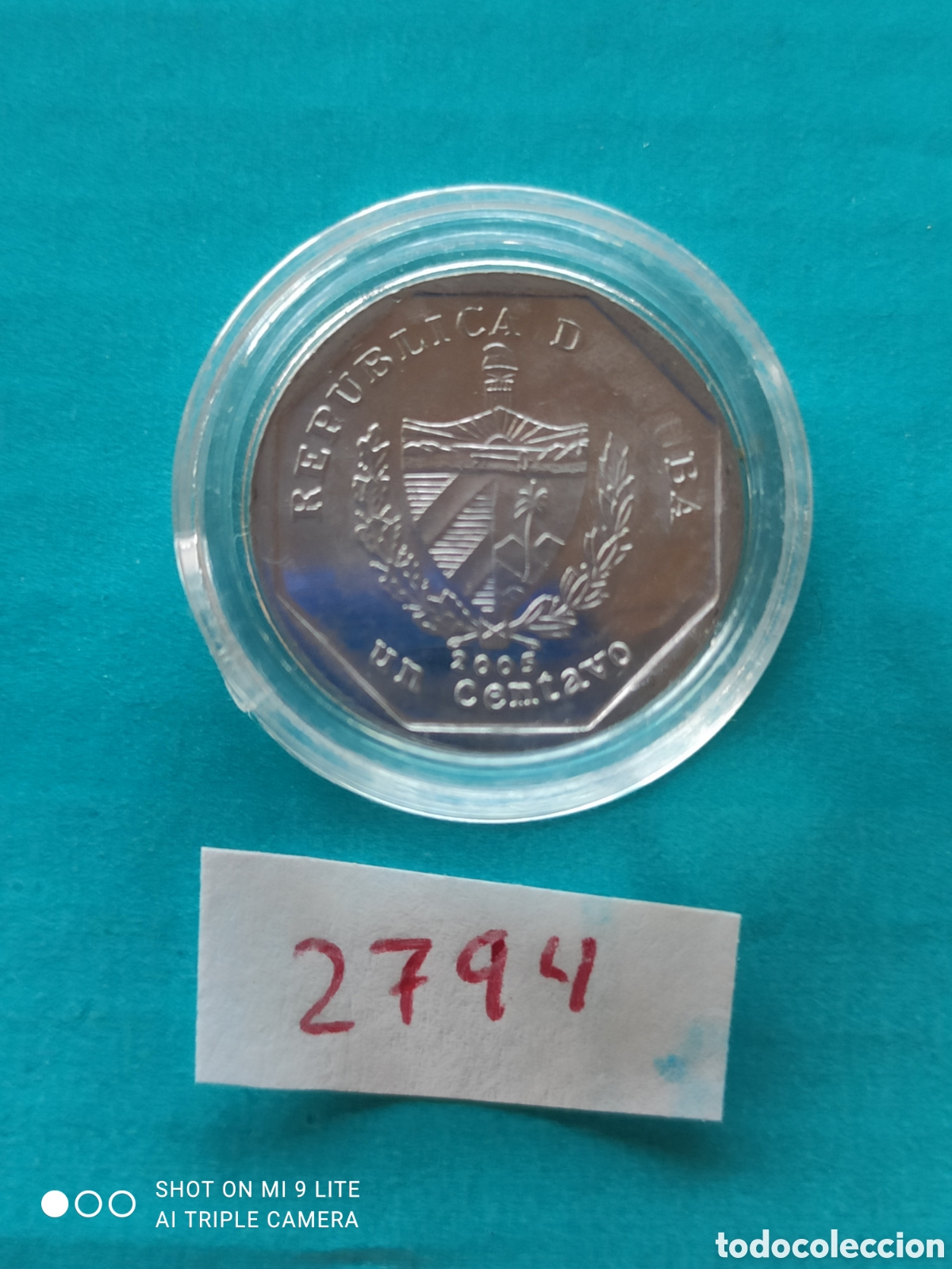Monedas antiguas de Am&eacute;rica: 1 centavo cubano a&ntilde;o 2002