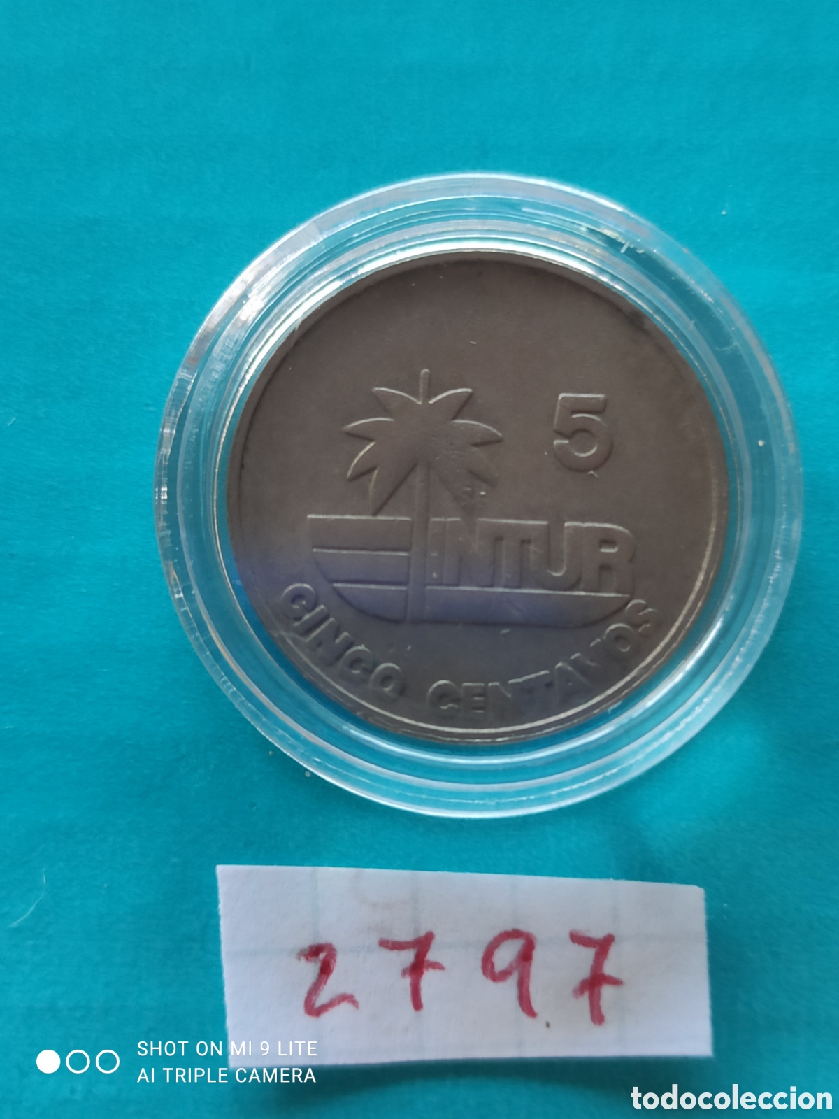 Monedas antiguas de Am&eacute;rica: 5 centavos cubanos a&ntilde;o 1991