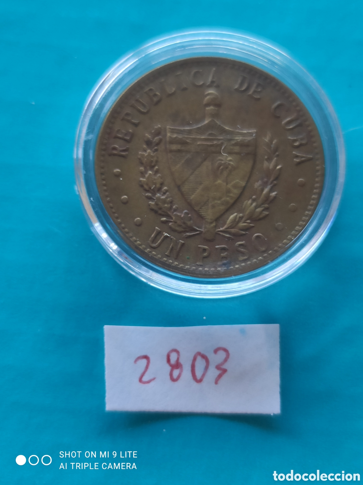 Monedas antiguas de Am&eacute;rica: 1 peso cubano a&ntilde;o 1984