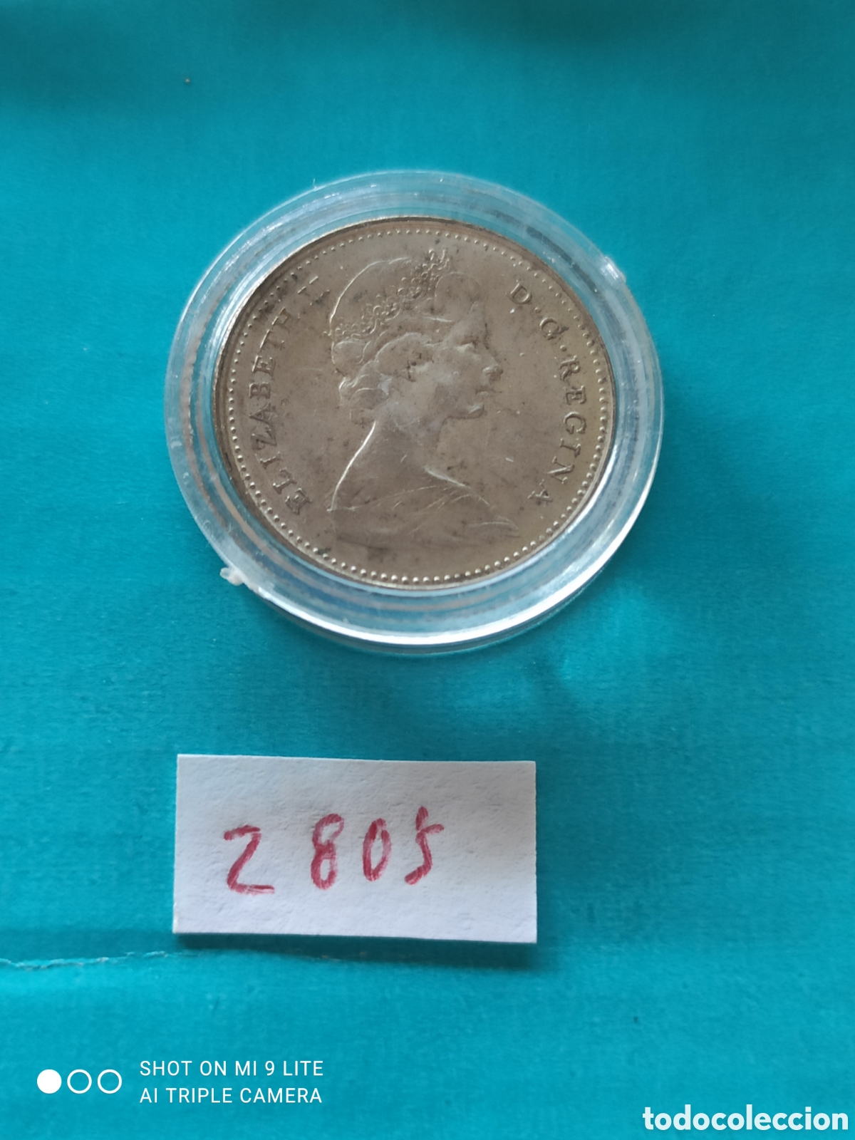 Monedas antiguas de Am&eacute;rica: 10 c&eacute;ntimos de Canad&aacute; en plata a&ntilde;o 1968