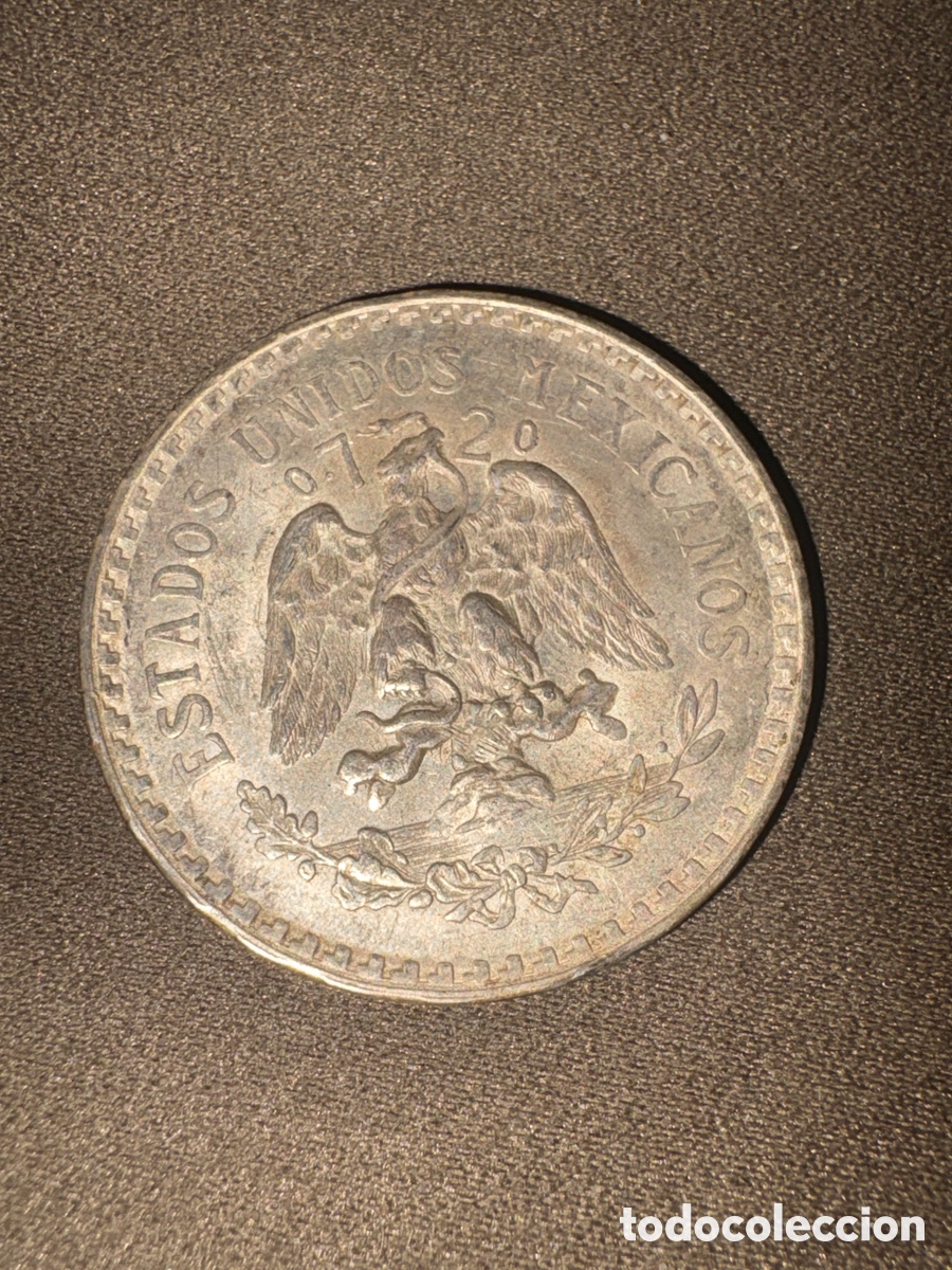 Monedas antiguas de Am&eacute;rica: Moneda de plata,un peso Estados Unidos mexicanos,1943,plata 720,peso 16,75gramos