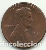 Monedas antiguas de Am&eacute;rica: ESTADOS UNIDOS EE.UU. - 1 CENT - 1985 - COBRE-ZINCO - FOTOS