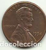 Monedas antiguas de Am&eacute;rica: ESTADOS UNIDOS EE.UU. - 1 CENT - 1994 - COBRE-ZINCO - FOTOS