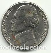 Monedas antiguas de Am&eacute;rica: ESTADOS UNIDOS EE.UU. - 5 CENTS - 1980 D - COBRE-NIQUEL - FOTOS
