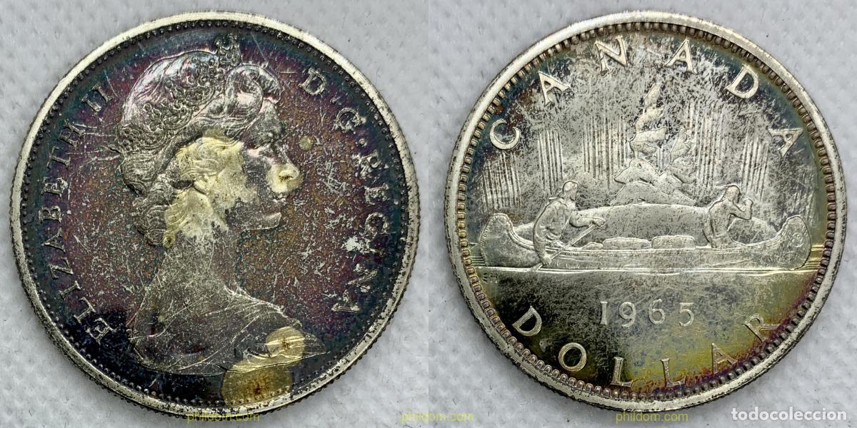 Monedas antiguas de Am&eacute;rica: 2419 CANADA 1965 1 DOLLAR CANADA 1965 ELIZABETH II
