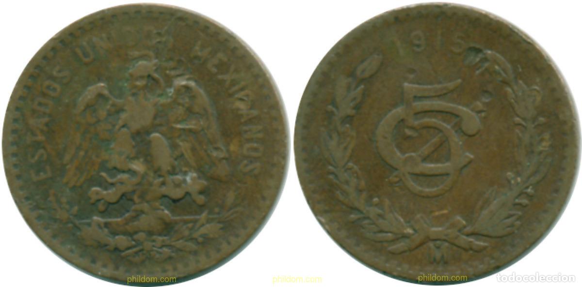 Alte M&uuml;nzen aus Amerika: 1168 MEXICO 1915 MEXICO 5 CENTAVOS 1915