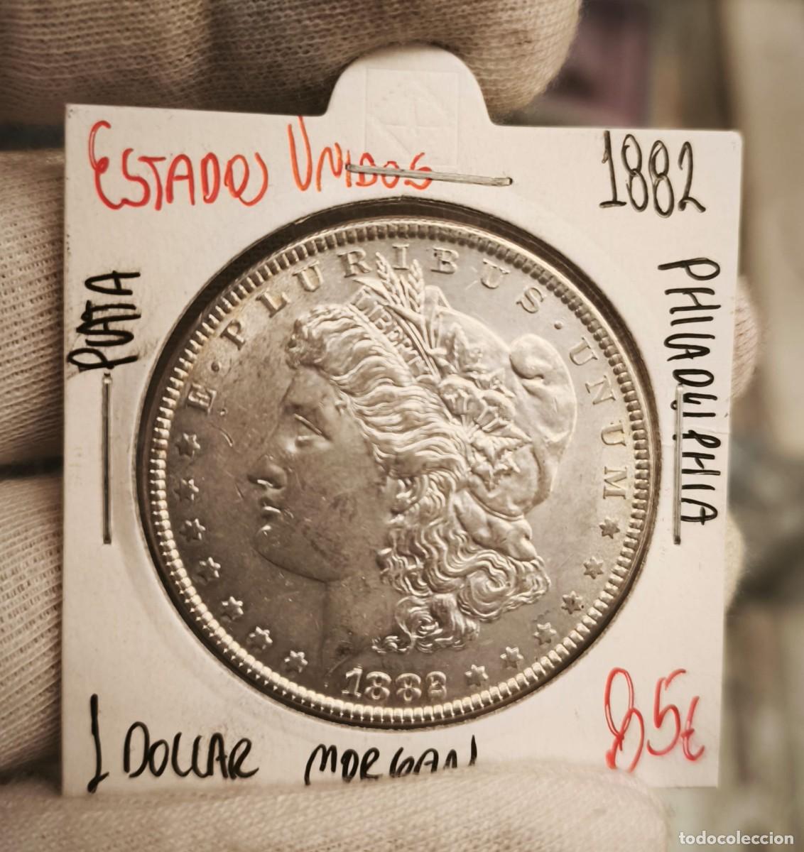 Monedas antiguas de Am&eacute;rica: Estados Unidos 1 D&oacute;lar &rdquo;Morgan Dollar&rdquo; 1882 Philadelphia Km 110 Plata