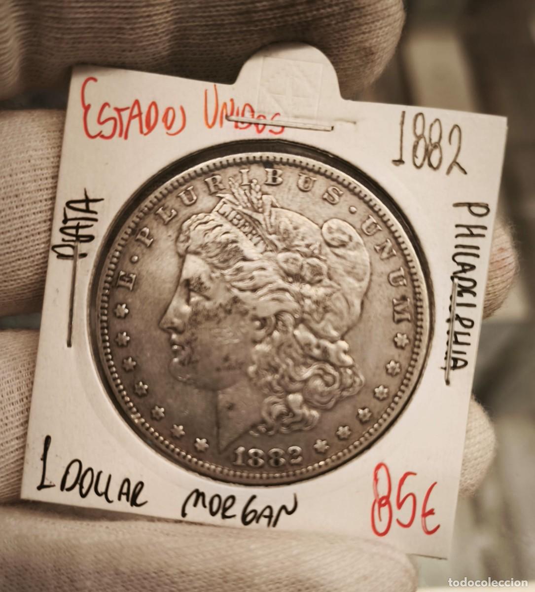 Monedas antiguas de Am&eacute;rica: Estados Unidos 1 D&oacute;lar &rdquo;Morgan Dollar&rdquo; 1882 Philadelphia Km 110 Plata