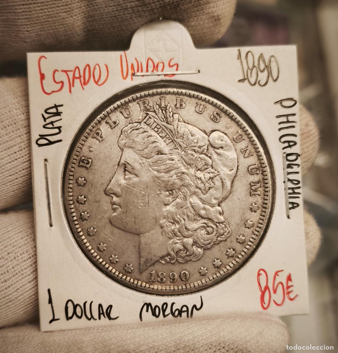 Monedas antiguas de Am&eacute;rica: Estados Unidos 1 D&oacute;lar &rdquo;Morgan Dollar&rdquo; 1890 Philadelphia Km 110 Plata