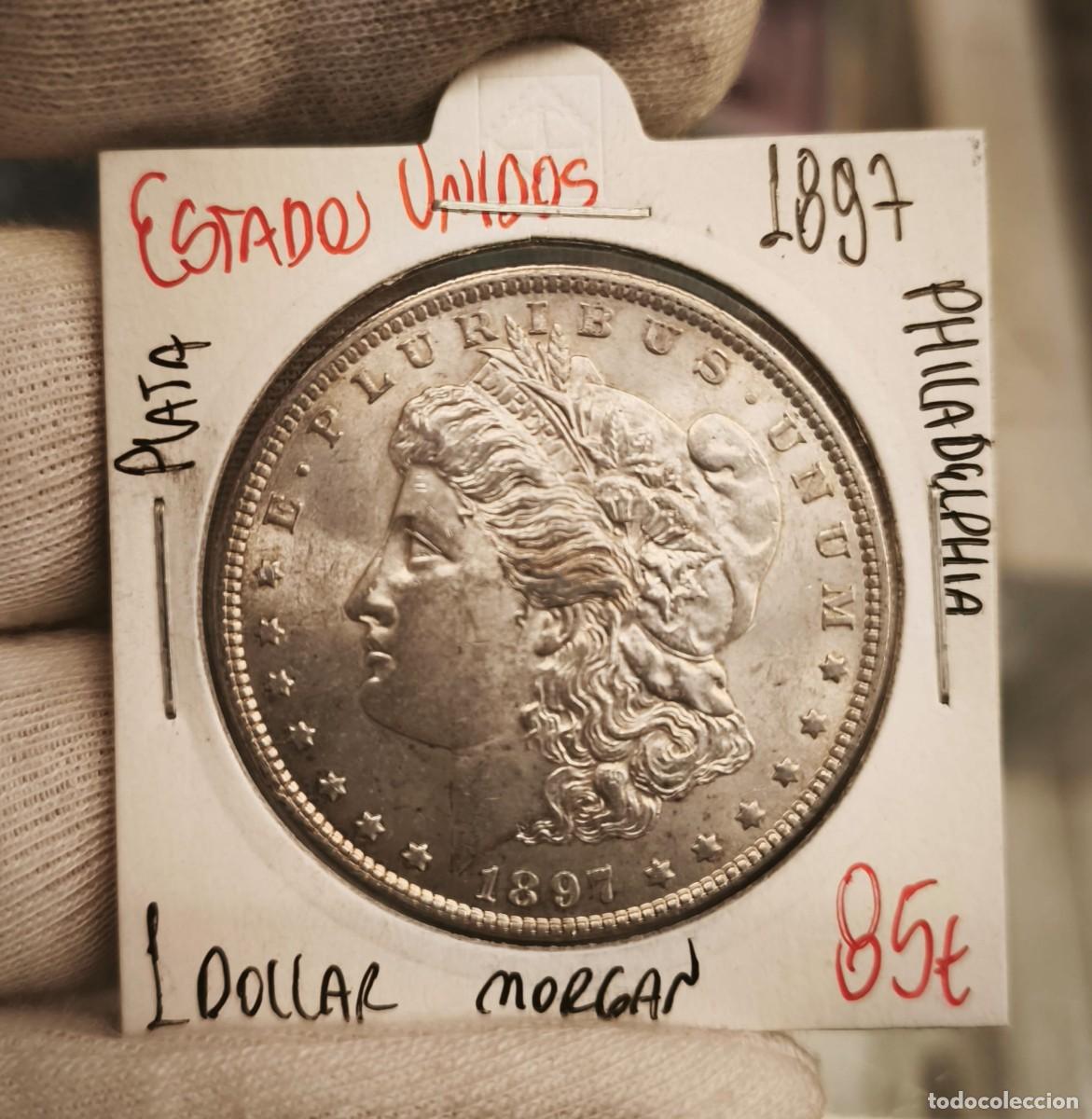 Monete antiche di America: Estados Unidos 1 D&oacute;lar &rdquo;Morgan Dollar&rdquo; 1897 Philadelphia Km 110 Plata