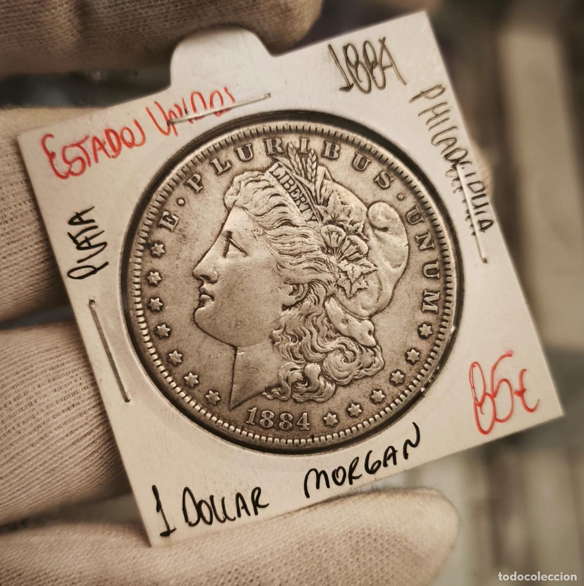 Monedas antiguas de Am&eacute;rica: Estados Unidos 1 D&oacute;lar &rdquo;Morgan Dollar&rdquo; 1884 Philadelphia Km 110 Plata