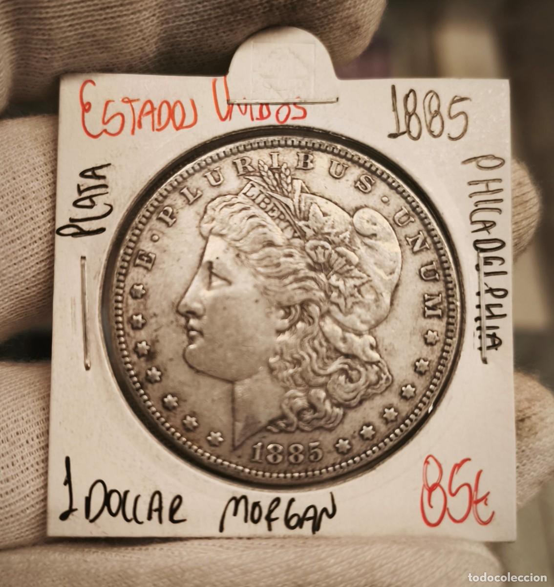 Monedas antiguas de Am&eacute;rica: Estados Unidos 1 D&oacute;lar &rdquo;Morgan Dollar&rdquo; 1885 Philadelphia Km 110 Plata
