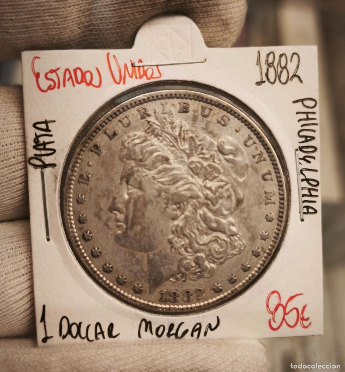 Monedas antiguas de Am&eacute;rica: Estados Unidos 1 D&oacute;lar &rdquo;Morgan Dollar&rdquo; 1882 Philadelphia Km 110 Plata