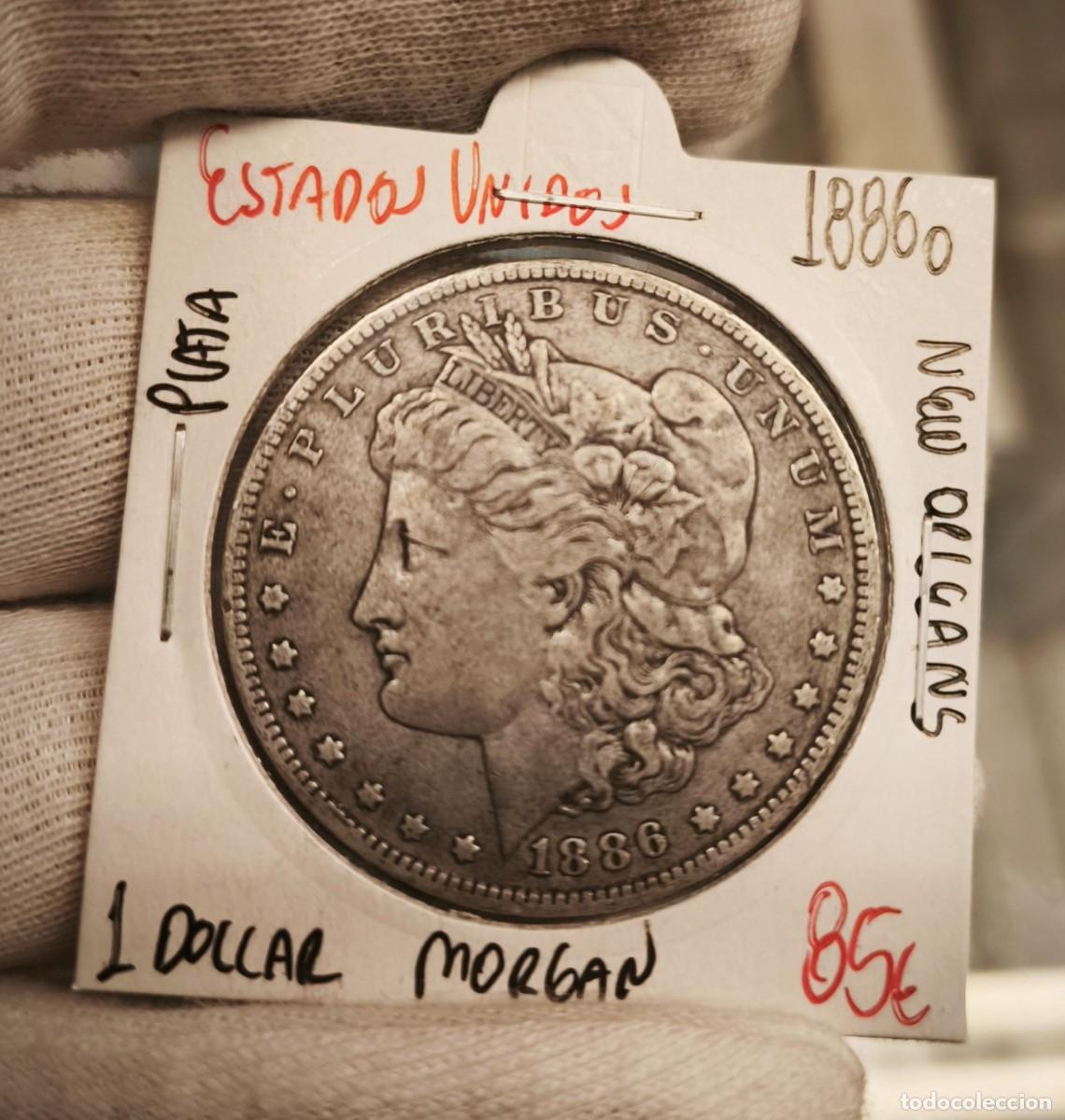 Monedas antiguas de Am&eacute;rica: Estados Unidos 1 D&oacute;lar &rdquo;Morgan Dollar&rdquo; 1886 O New Orleans Km 110 Plata