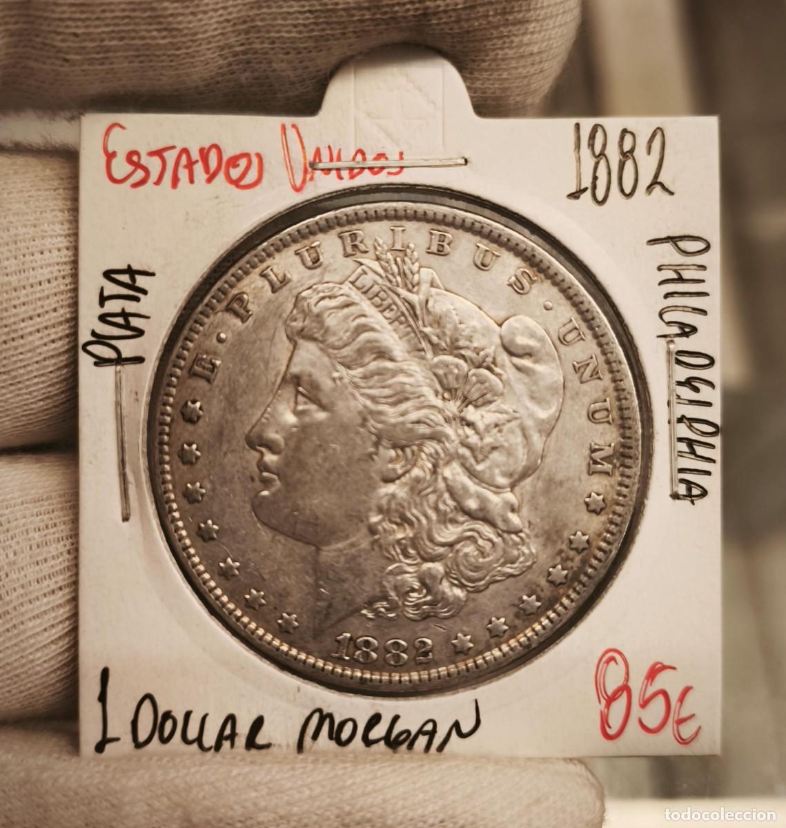Monedas antiguas de Am&eacute;rica: Estados Unidos 1 D&oacute;lar &rdquo;Morgan Dollar&rdquo; 1882 Philadelphia Km 110 Plata