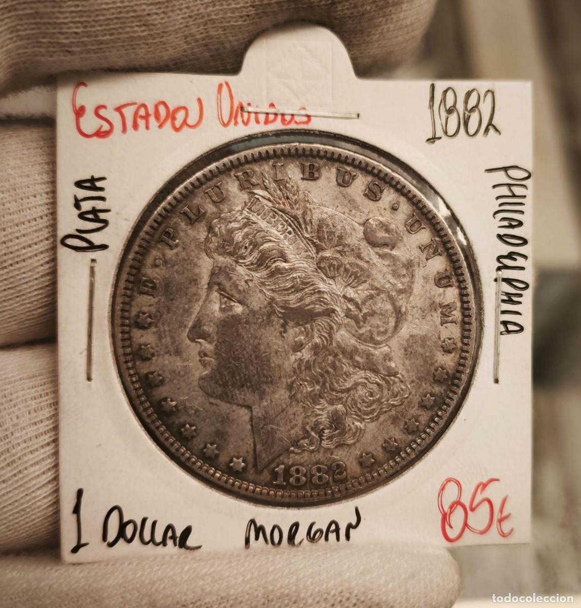 Monedas antiguas de Am&eacute;rica: Estados Unidos 1 D&oacute;lar &rdquo;Morgan Dollar&rdquo; 1882 Philadelphia Km 110 Plata