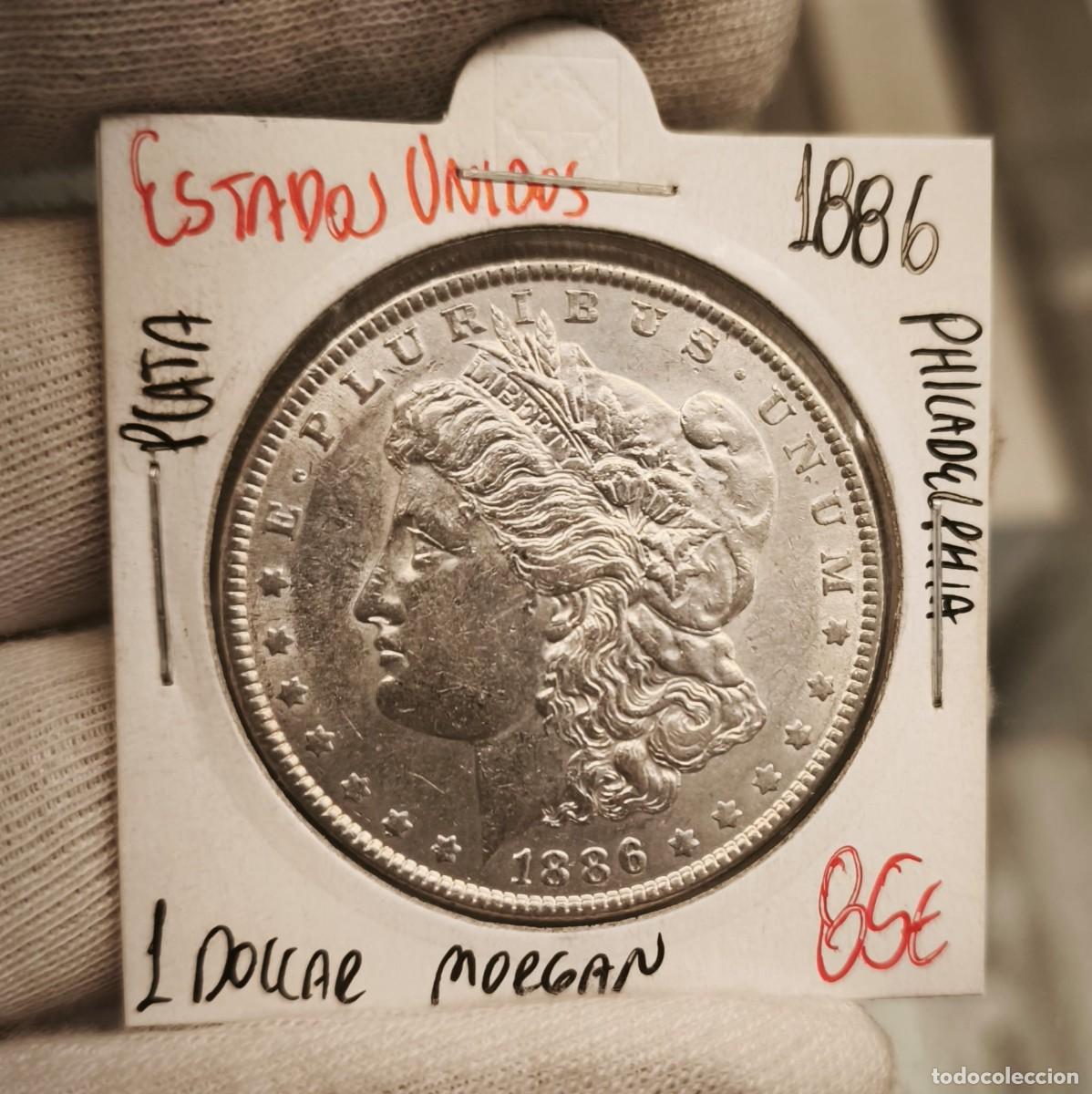 Monedas antiguas de Am&eacute;rica: Estados Unidos 1 D&oacute;lar &rdquo;Morgan Dollar&rdquo; 1886 Philadelphia Km 110 Plata