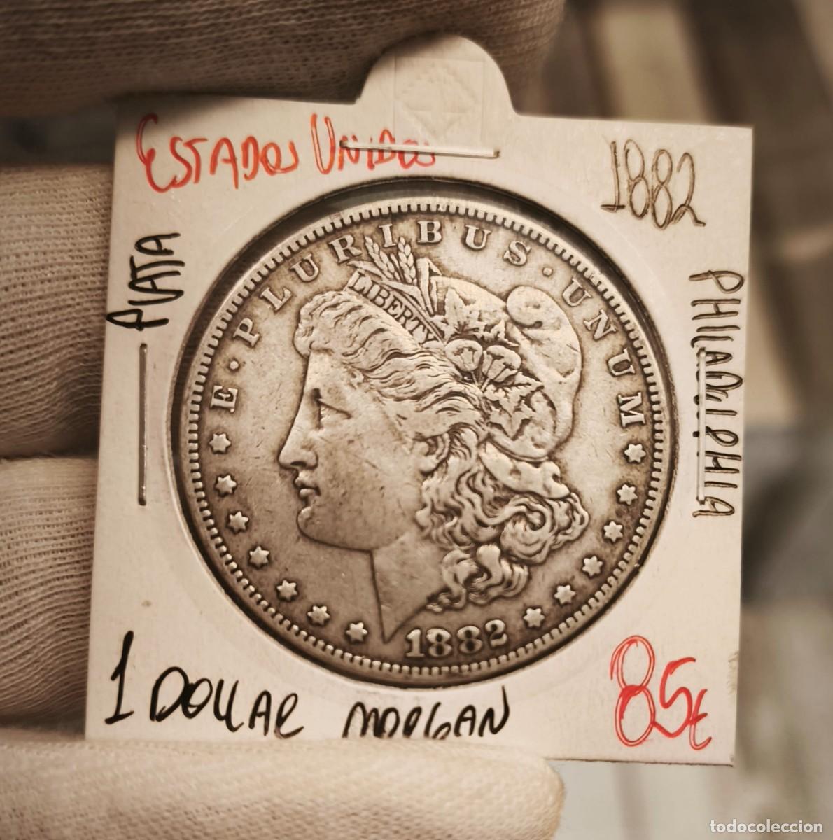 Monedas antiguas de Am&eacute;rica: Estados Unidos 1 D&oacute;lar &rdquo;Morgan Dollar&rdquo; 1882 Philadelphia Km 110 Plata