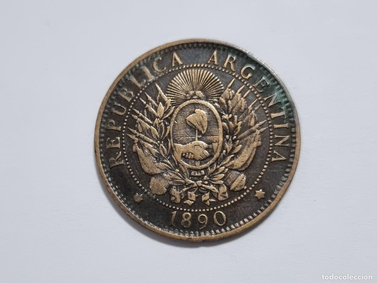 Monedas antiguas de Am&eacute;rica: Antigua Moneda Argentina 2 Dos Centavos 1890 Coleccionista Coleccionar