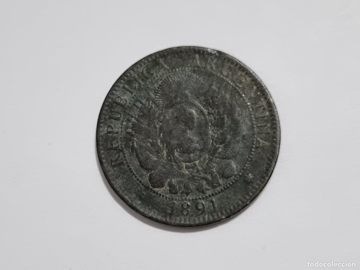 Monedas antiguas de Am&eacute;rica: Antigua Moneda Argentina 2 Dos Centavos 1891 Coleccionista Coleccionar