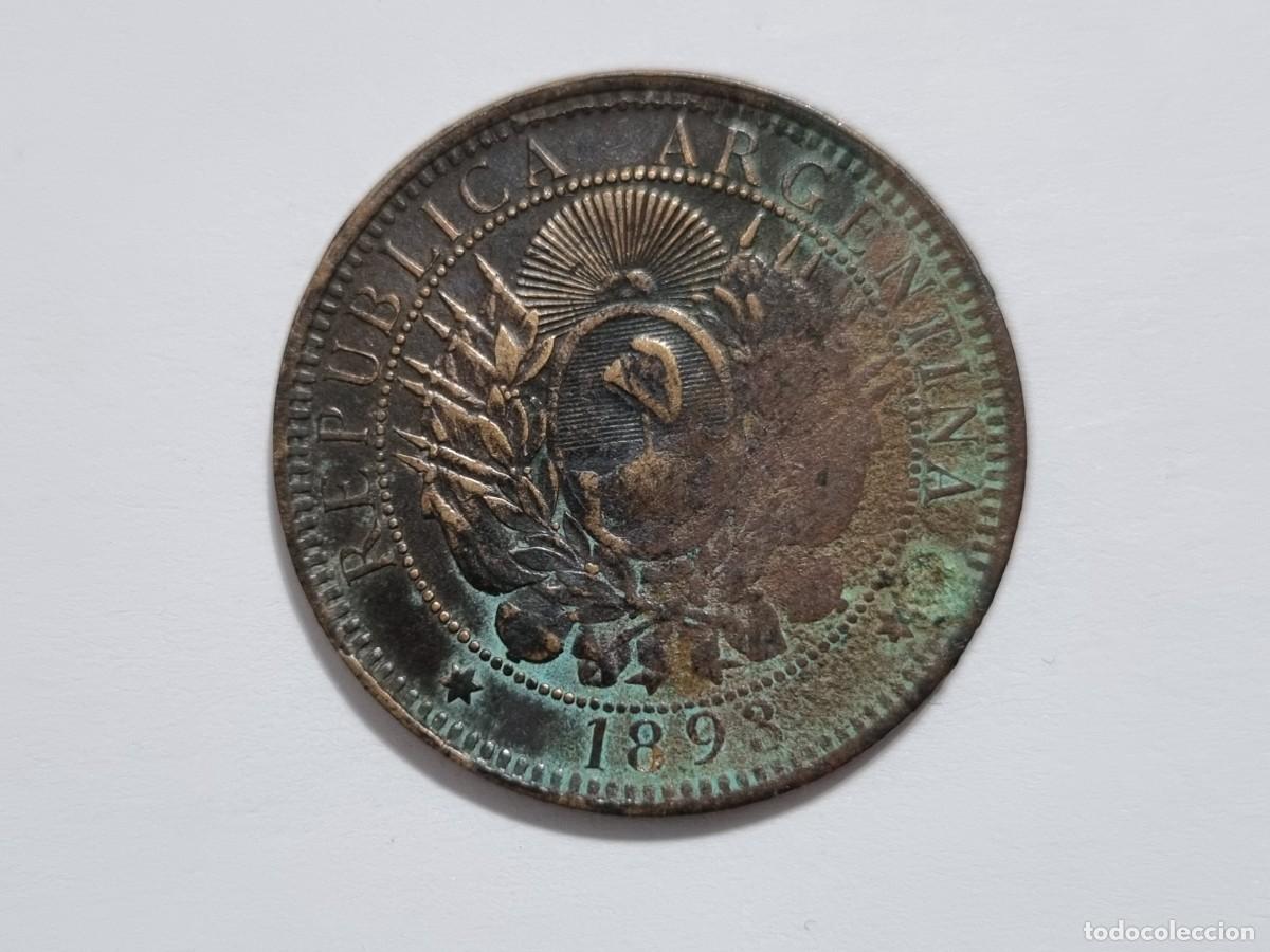 Monedas antiguas de Am&eacute;rica: Antigua Moneda Argentina 2 Dos Centavos 1893 Coleccionista Coleccionar