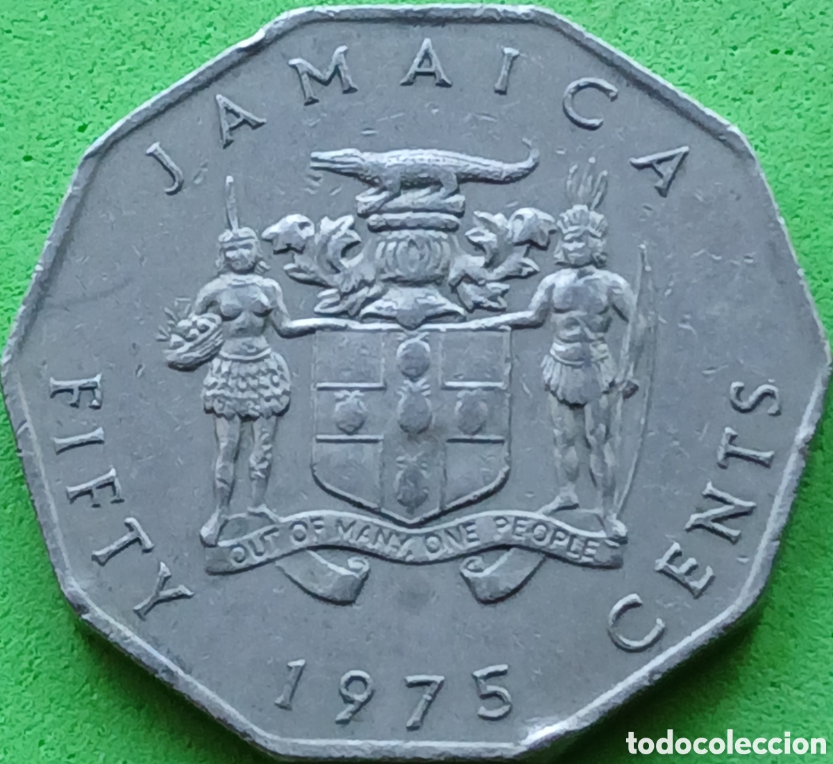 Monedas antiguas de Am&eacute;rica: Jamaica 50 cents 1975 km#65