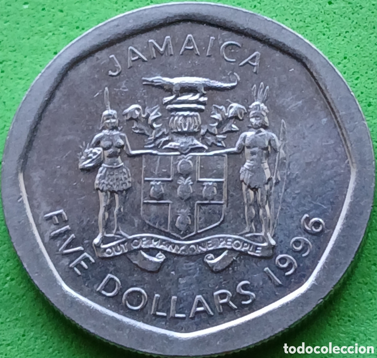 Monedas antiguas de Am&eacute;rica: Jamaica 5 d&oacute;lares 1996 km#163