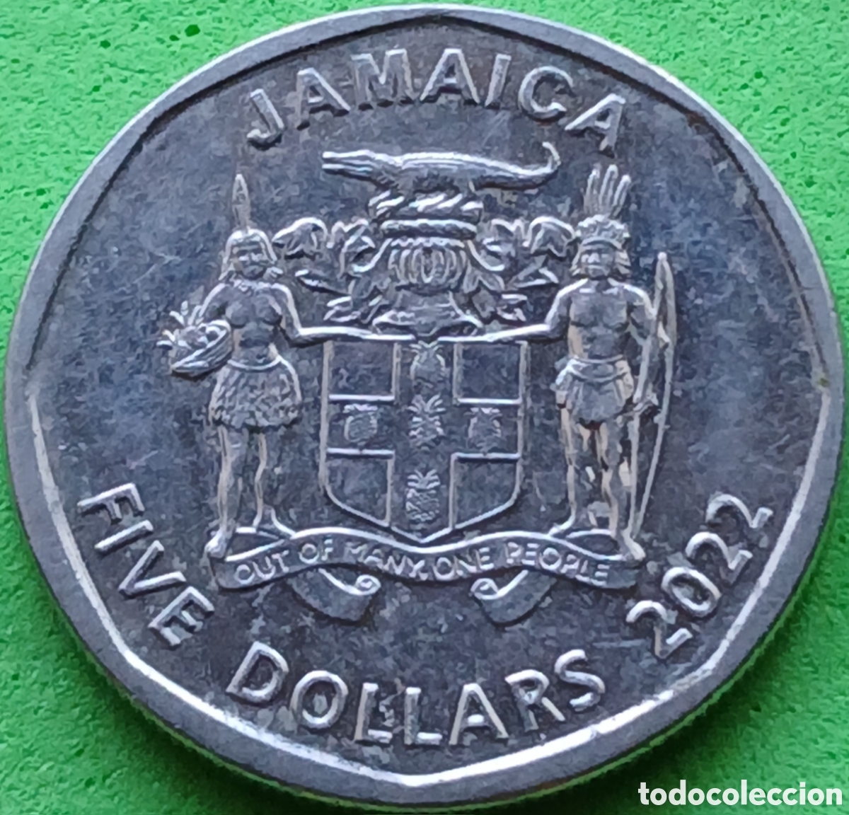 Monedas antiguas de Am&eacute;rica: Jamaica 5 d&oacute;lares 2022 km#163 ESCASA