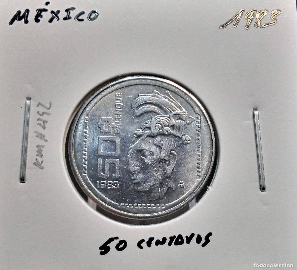 Monedas antiguas de Am&eacute;rica: M&Eacute;XICO 50 CENTAVOS 1983 KM#492 EBC MAGN&Eacute;TICA.
