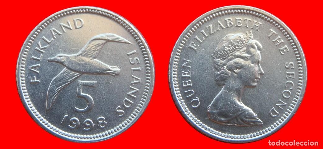 Monedas antiguas de Am&eacute;rica: 5 PENIQUES PENCE 1998 ISLAS MALVINAS FALKLAND-151351