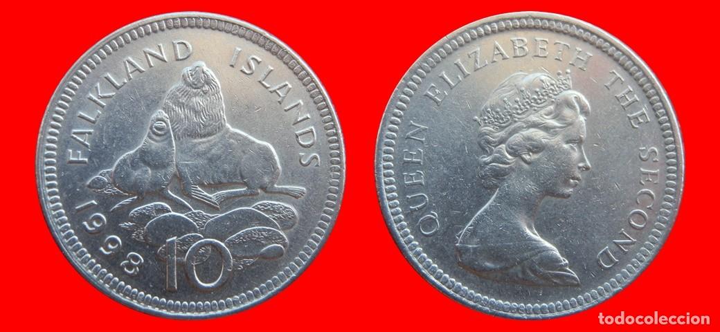 Monedas antiguas de Am&eacute;rica: 10 PENIQUES PENCE 1998 ISLAS MALVINAS FALKLAND-151352