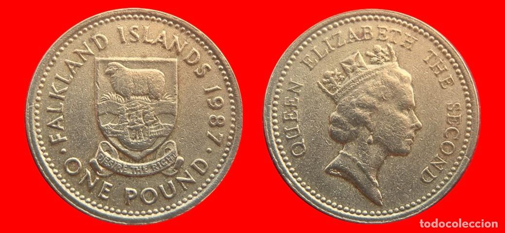 Monedas antiguas de Am&eacute;rica: 1 LIBRA POUND 1987 ISLAS MALVINAS FALKLAND-151354