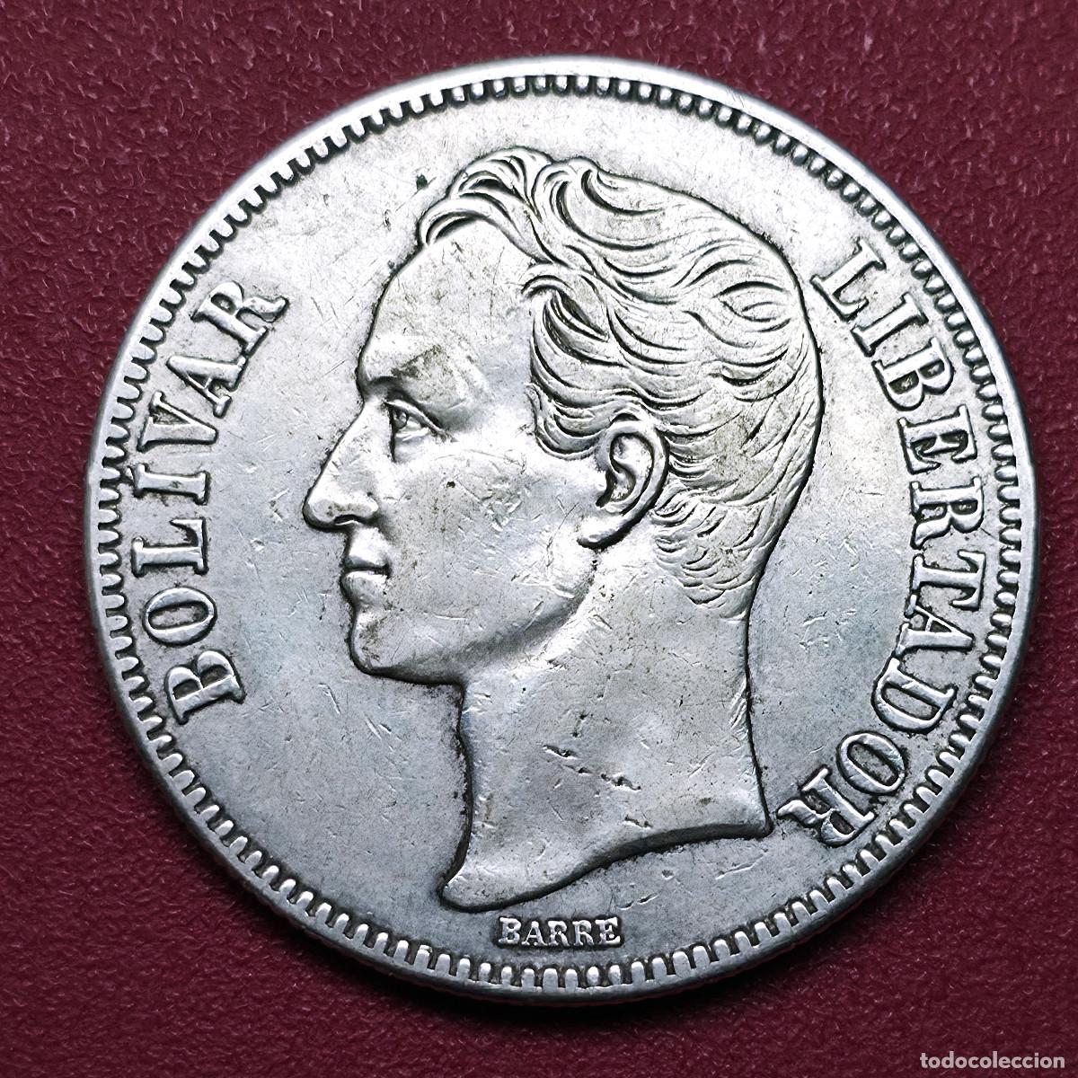 Monedas antiguas de Am&eacute;rica: MONEDA DE PLATA VENEZUELA 1 BOLIVAR LIBERTADOR 1936