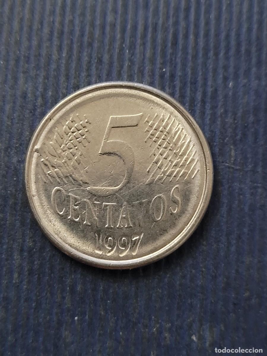 Monedas antiguas de Am&eacute;rica: Moneda 5 centavos 1997 Brasil - Foto 2