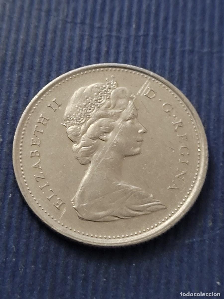 Monedas antiguas de Am&eacute;rica: Moneda 25 centavos 1975 Canad&aacute;
