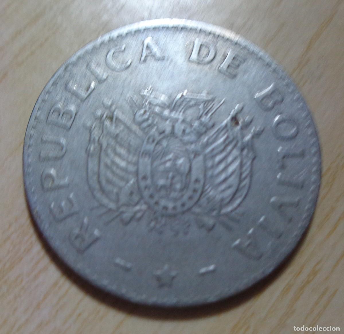 Monedas antiguas de Am&eacute;rica: MONEDA: 20 CENTAVOS, BOLIVIA 1987 - Foto 3