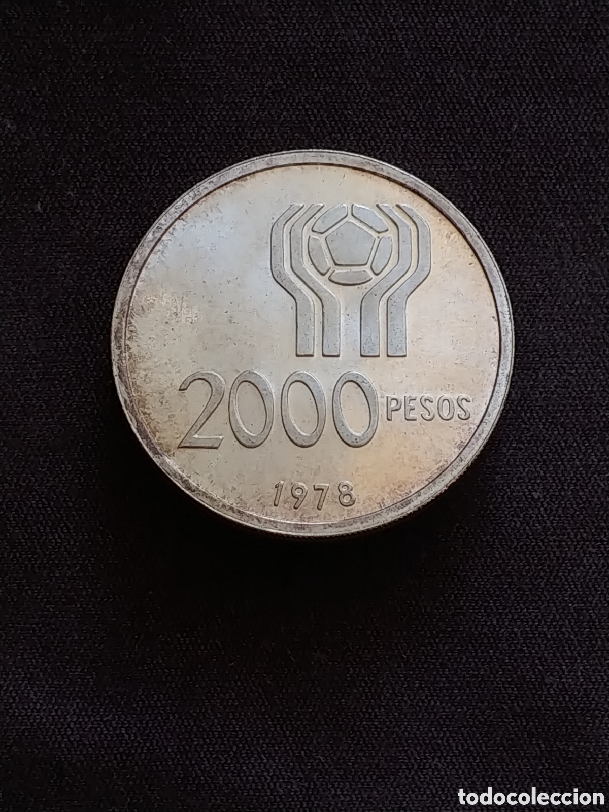 Old Coins of America: Argentina, &rdquo;FIFA 1978&rdquo;, 2000 Pesos 1978, plata .900 mls., Proof