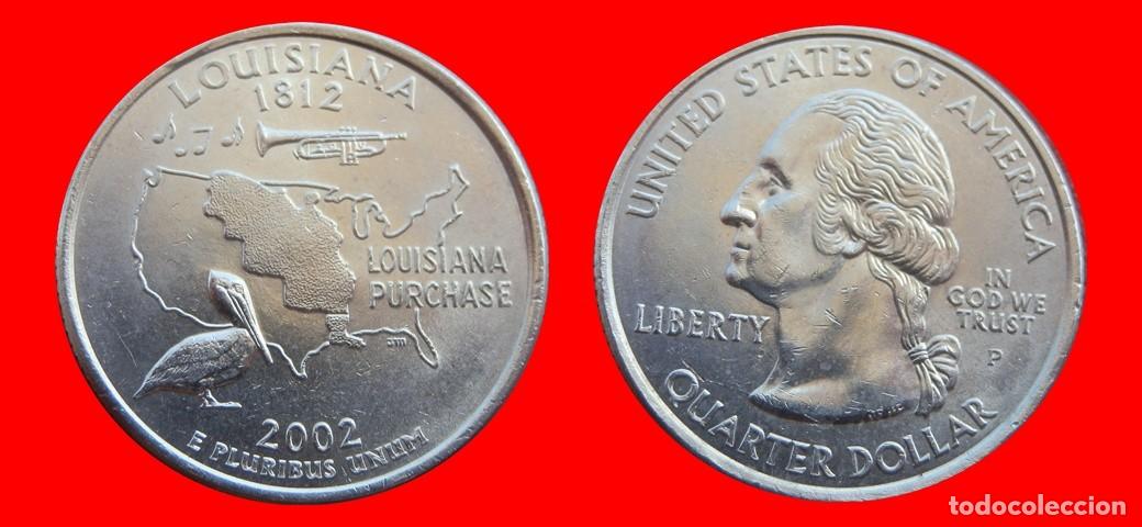 Monedas antiguas de Am&eacute;rica: 25 CENTAVOS QUARTER 2002-P LOUSIANA SIN CIRCULAR USA-9114SC