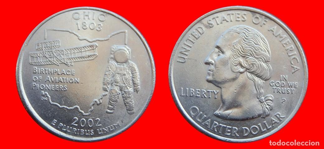 Monedas antiguas de Am&eacute;rica: 25 CENTAVOS QUARTER 2002-P OHIO SIN CIRCULAR USA-9115SC