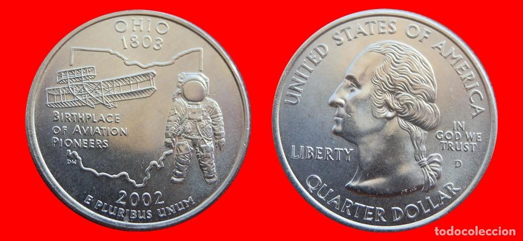 Monedas antiguas de Am&eacute;rica: 25 CENTAVOS QUARTER 2002-D OHIO SIN CIRCULAR USA-9116SC