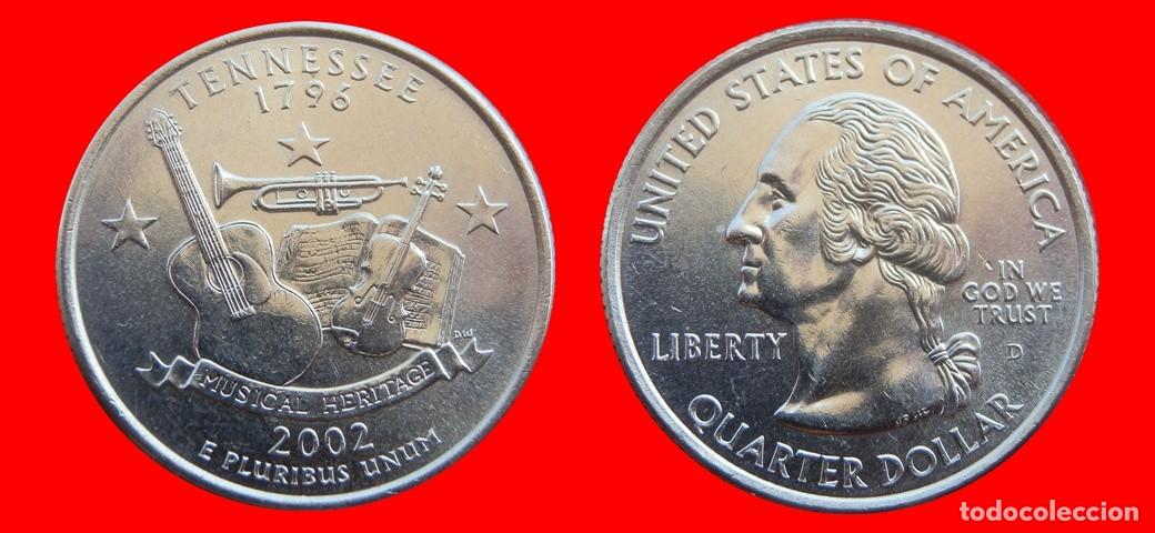 Monedas antiguas de Am&eacute;rica: 25 CENTAVOS QUARTER 2002-D TENNESSE SIN CIRCULAR USA-9119SC