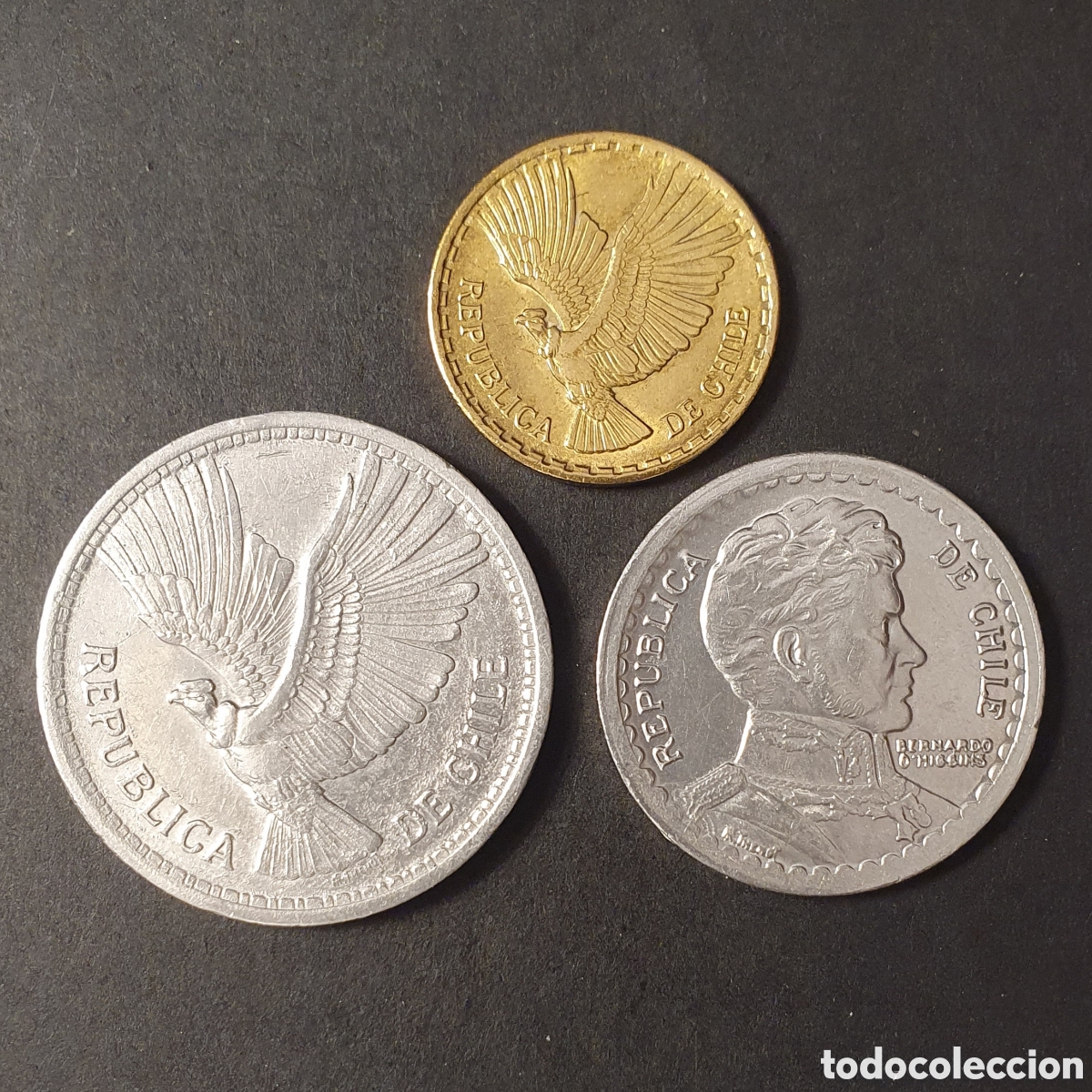 Alte M&uuml;nzen aus Amerika: CHILE 3 MONEDAS 1956-1967