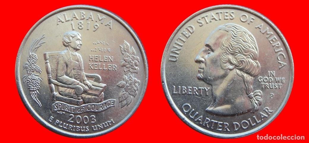 Monedas antiguas de Am&eacute;rica: 25 CENTAVOS QUARTER 2003-P ALABAMA SIN CIRCULAR USA-9130SC