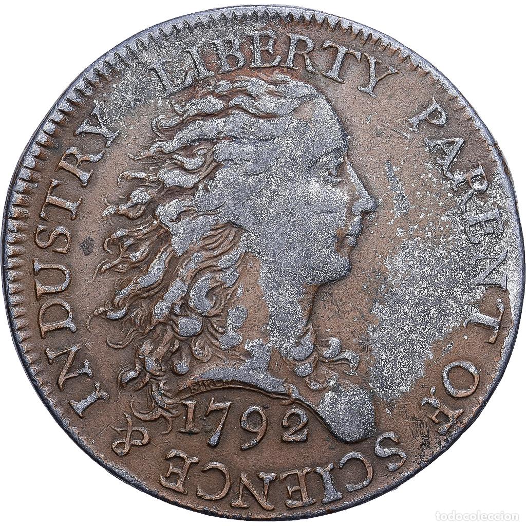 Monedas antiguas de Am&eacute;rica: [#1545536] Estados Unidos, Cent, 1792, U.S. Mint, Lead-Bronze, MBC